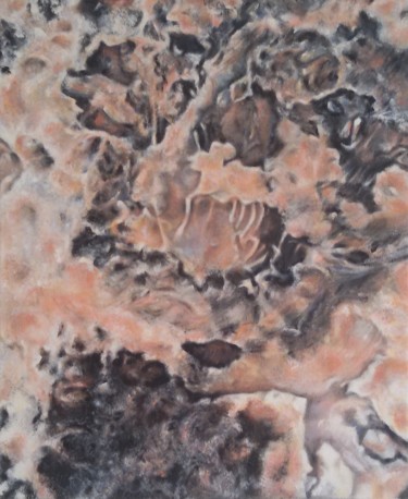 Pintura intitulada "Roche 4. Roquebrune…" por Joanne Mumford, Obras de arte originais, Óleo Montado em Armação em madeira
