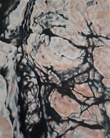 Картина под названием "Roche 7 Roquebrune…" - Joanne Mumford, Подлинное произведение искусства, Масло Установлен на Деревянн…