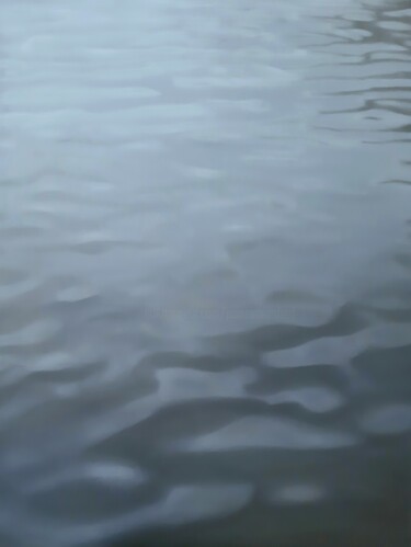 Ζωγραφική με τίτλο "Water 1" από Joanne Mumford, Αυθεντικά έργα τέχνης, Λάδι Τοποθετήθηκε στο Ξύλινο φορείο σκελετό