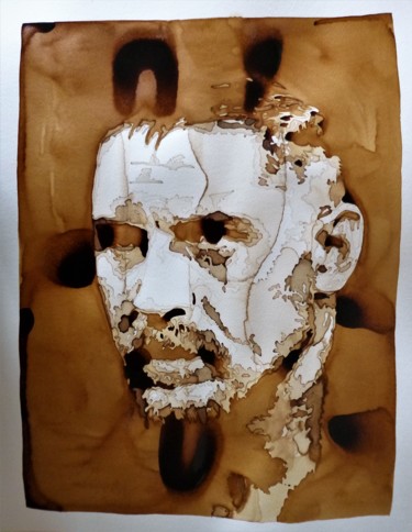 Peinture intitulée "Tom Hardy (Taboo)" par Joany Régibier, Œuvre d'art originale, Aquarelle
