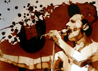 Pintura titulada "Freddie Mercury" por Joany Régibier, Obra de arte original, Acuarela