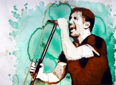 Painting titled "Trent Reznor (Nine…" by Joany Régibier, Original Artwork, Watercolor