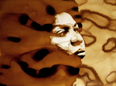 Painting titled "Nina Simone" by Joany Régibier, Original Artwork, Watercolor