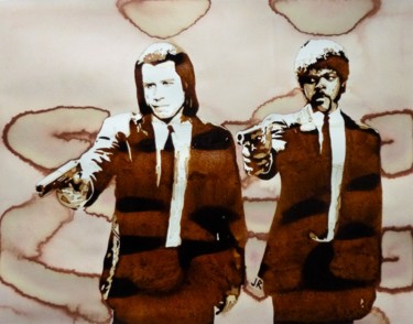 Malarstwo zatytułowany „John Travolta, Samu…” autorstwa Joany Régibier, Oryginalna praca, Akwarela