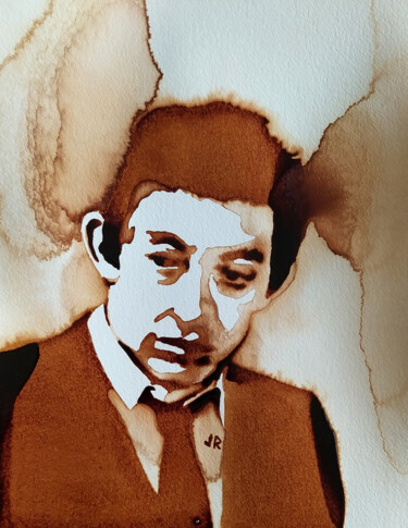 Peinture intitulée "Serge Gainsbourg -…" par Joany Régibier, Œuvre d'art originale, Aquarelle