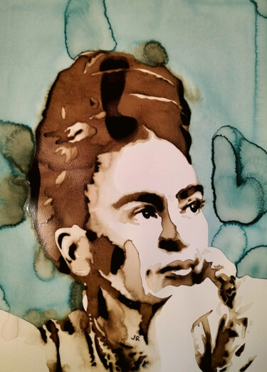 Painting titled "Frida" by Joany Régibier, Original Artwork, Watercolor