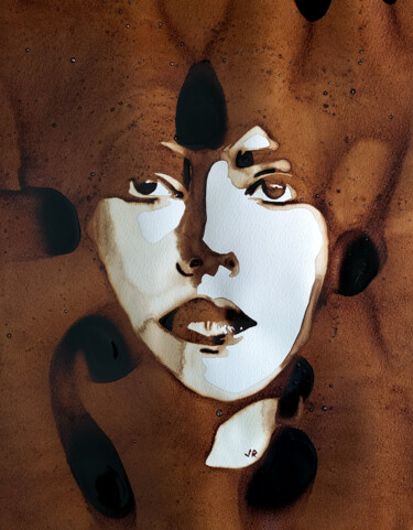 Ζωγραφική με τίτλο "Scarlett Johansson…" από Joany Régibier, Αυθεντικά έργα τέχνης, Ακουαρέλα