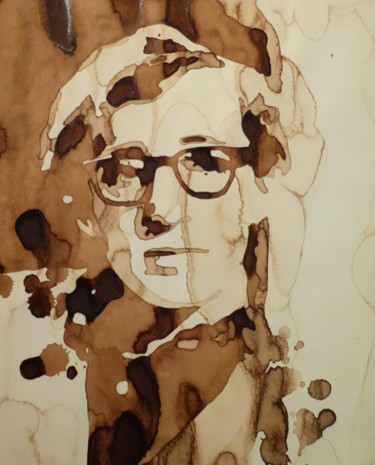 Painting titled "Woody Allen (2011)" by Joany Régibier, Original Artwork