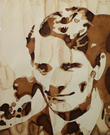 Peinture intitulée "Pier Paolo Pasolini…" par Joany Régibier, Œuvre d'art originale, Aquarelle