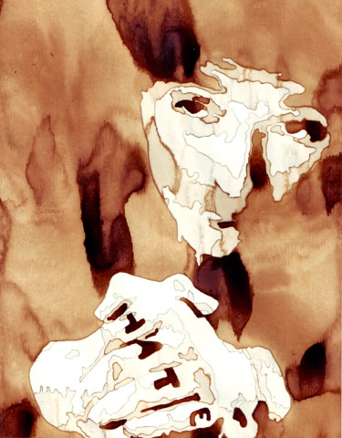 Painting titled "Robert Mitchum ("La…" by Joany Régibier, Original Artwork