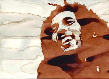 Painting titled "Bob Marley" by Joany Régibier, Original Artwork