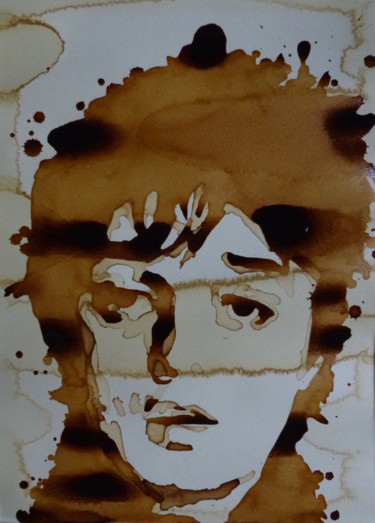 Painting titled "Pete Doherty" by Joany Régibier, Original Artwork, Watercolor