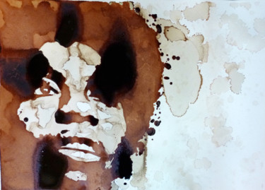 Painting titled "Nina Simone - essai…" by Joany Régibier, Original Artwork
