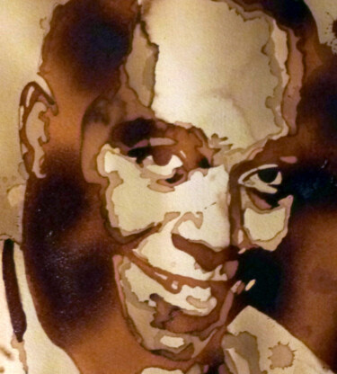 Pintura titulada "Charlie Parker" por Joany Régibier, Obra de arte original, Acuarela