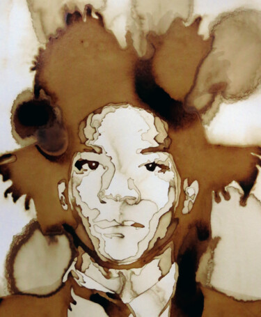 Pittura intitolato "Jean-Michel Basquia…" da Joany Régibier, Opera d'arte originale, Acquarello