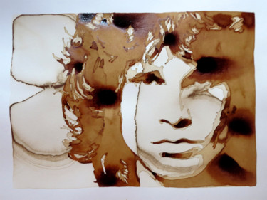 Pittura intitolato "Jim Morrison (2016)" da Joany Régibier, Opera d'arte originale