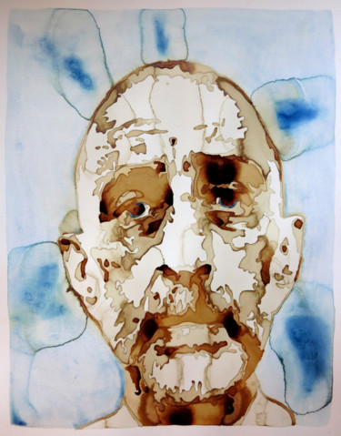 Painting titled "Joao Cesar Monteiro" by Joany Régibier, Original Artwork, Watercolor