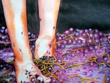 Painting titled "Pisar" by Joao Andrade Rebelo, Original Artwork