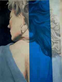 Painting titled "Azul" by Joao Andrade Rebelo, Original Artwork