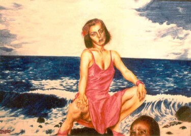 Painting titled "saber a mar" by Joao Andrade Rebelo, Original Artwork, Other