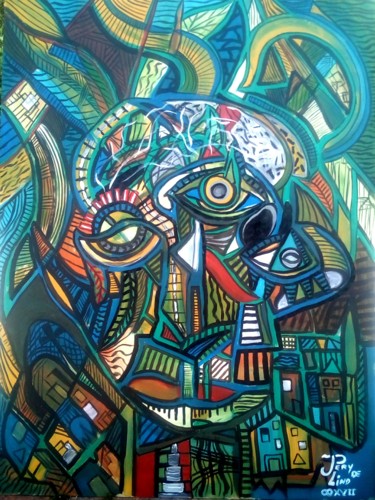 Картина под названием "influencias-electro…" - João Pery De Lind, Подлинное произведение искусства, Акрил
