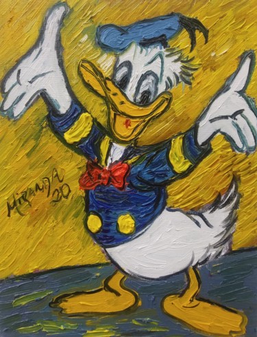 Painting titled "Donald duck" by João Miranda, Original Artwork, Oil