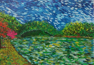 Pittura intitolato "Ibirapuera Park" da João Miranda, Opera d'arte originale, Olio