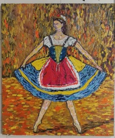 Картина под названием "Ekaterina Krisanova" - João Miranda, Подлинное произведение искусства, Масло
