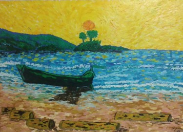 Картина под названием "Ilha Bela - North S…" - João Miranda, Подлинное произведение искусства, Масло