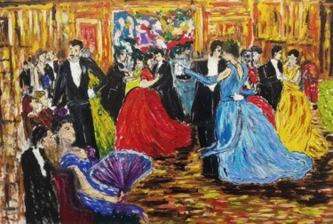 Painting titled "The Waltz" by João Miranda, Original Artwork, Oil