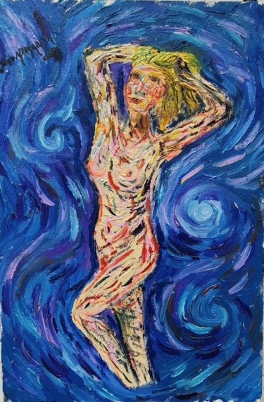 Painting titled "Nude" by João Miranda, Original Artwork, Oil