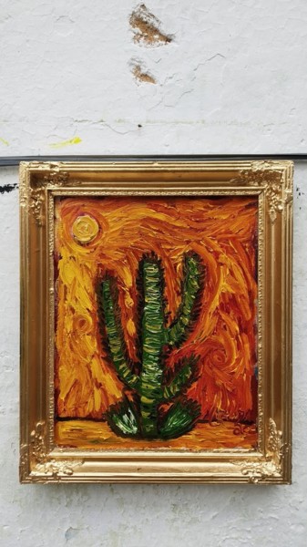 Painting titled "Cactus" by João Miranda, Original Artwork, Oil