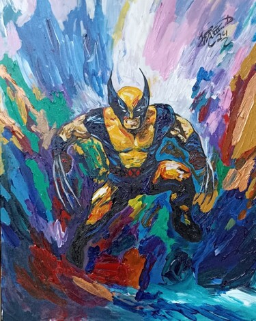 Painting titled "Wolverine" by João Miranda, Original Artwork, Acrylic