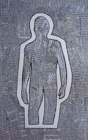 Коллажи под названием "Paper man" - João Videira Santos, Подлинное произведение искусства