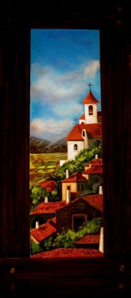 Painting titled "Casario" by Joao Garcia, Original Artwork