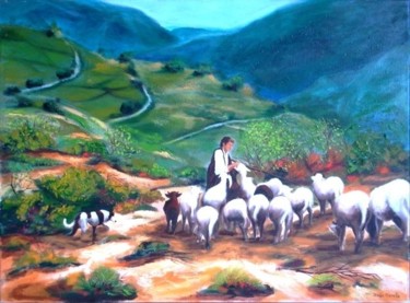 Painting titled "Pastagem" by Joao Garcia, Original Artwork