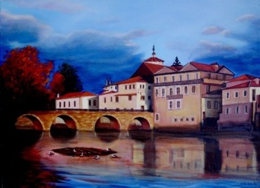 Painting titled "Ponte Romana de Cha…" by Joao Garcia, Original Artwork