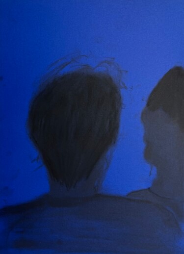Рисунок под названием "Conversation with me" - Joaquin, Подлинное произведение искусства, Древесный уголь