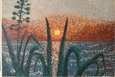 Painting titled "Sunrise" by Joaquín A. Sales, Original Artwork, Acrylic