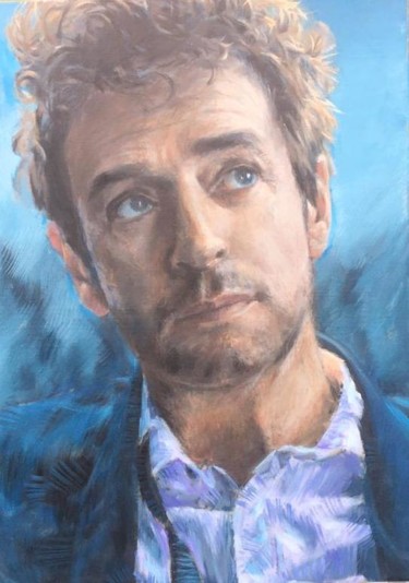 Painting titled "Cerati" by Joaquín Murias, Original Artwork, Acrylic