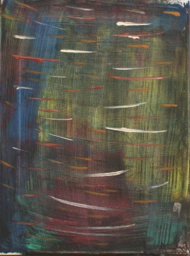 Pintura titulada "Lluvia vertical" por Joaquin Amayar, Obra de arte original, Acrílico