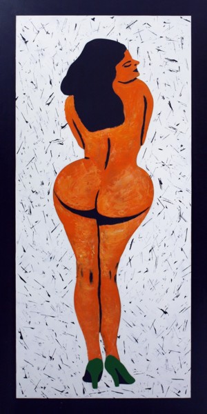 Painting titled "Mujer mirándose el…" by Joaquín Prior Art, Original Artwork, Acrylic