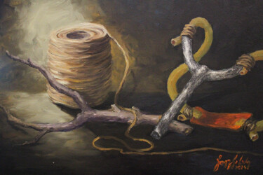 Pintura intitulada "Baleadeira" por Joaz Silva, Obras de arte originais, Óleo