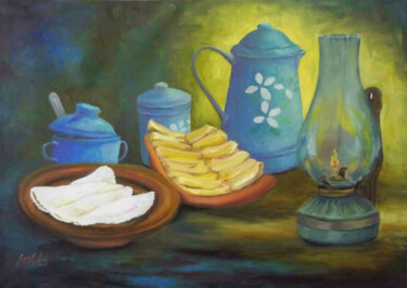 Pintura intitulada "Autentico  café Nor…" por Joaz Silva, Obras de arte originais, Óleo