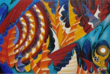 Painting titled "Occhio nascosto su…" by Jò Badamo, Original Artwork