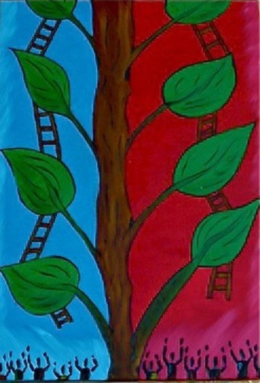 Painting titled "Sonho Coletivo" by Jobert, Original Artwork