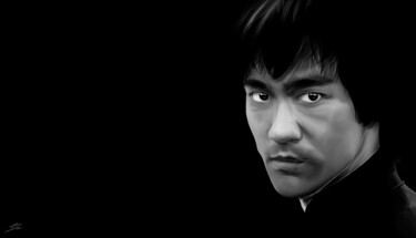 Digital Arts titled "Bruce Lee" by Jocelyn Bouget (crealab), Original Artwork, Digital Painting