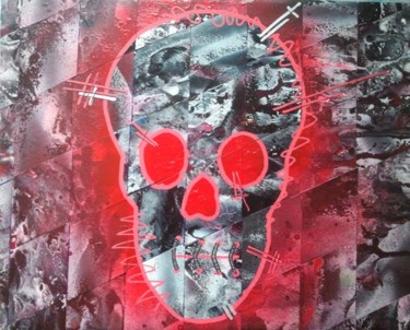 Painting titled "skull" by Jocelyn, Original Artwork, Acrylic