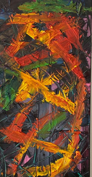 Painting titled "Abstract 2" by Jocelyn Blain, Original Artwork, Oil