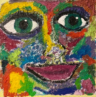 Painting titled "Smile" by Jocelyn Blain, Original Artwork, Oil